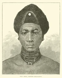Zulu Chief, Showing Head-Dress