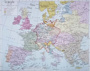 Europe in 1519, from a modern atlas