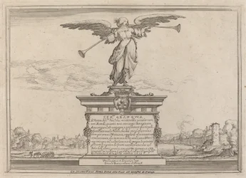 Dedication Page with Statue of Fama