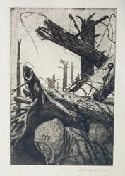 Listening Post, illustration from a folio of prints published in Leipzig