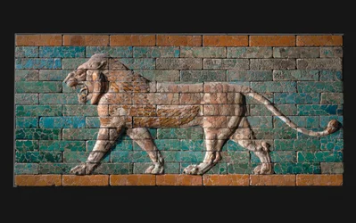 A lion from the processional road