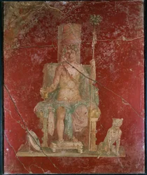 Bacchus on a throne