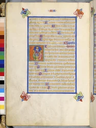 Full Page: Framed Text with Historiated Initial 