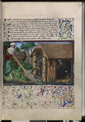 Full Page: Text with Framed Miniature and Border