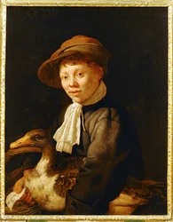 The Child with the Goose, Proverb Given by the Inscription