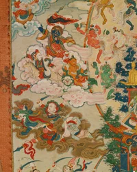 Thangka Zangdog Pelri - Guru Rinpoche on the Copper Mountain