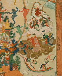 Thangka Zangdog Pelri - Guru Rinpoche on the copper mountain