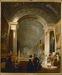 View of the Grand Gallery of the Louvre
