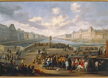 View of Paris with the Louvre, Taken from Pont Henri IV