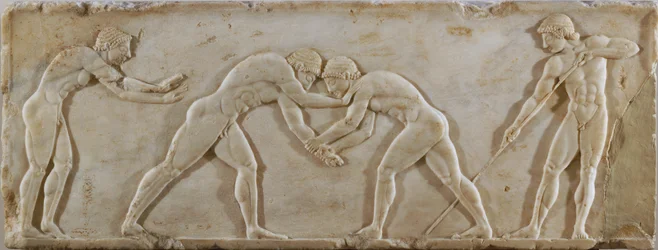 Young Acheans Engaged in Athletic Contest
