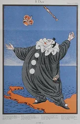 Caricature of Benito Mussolini (1883-1945), from 