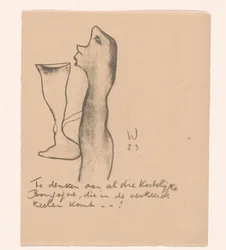 Figure with Large Wine Glass (Idealists II and Further Notes)