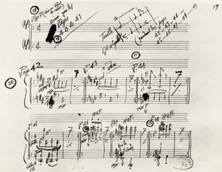 Handwritten manuscript of Parade