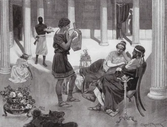 The Interior of a Greek House, IVth Century BC