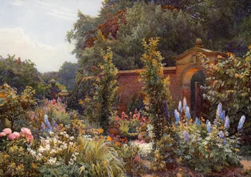 Herbaceous Border at Hampton-in-Arden Manor, Warwickshire
