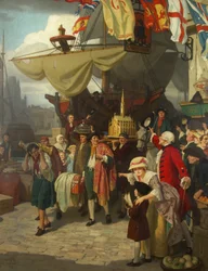 The Unloading of Two Captured Spanish Treasure Ships at Bristol in September 1745