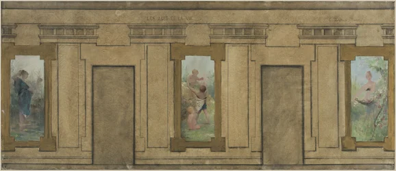 Sketch for Courbevoie Town Hall: The ages of life. Youth. Childhood. Youth