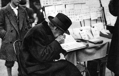 An old purchaser of stamps, Paris, 1931