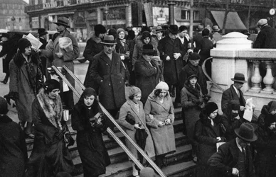 Entrance to a Metro station, Paris, 1931