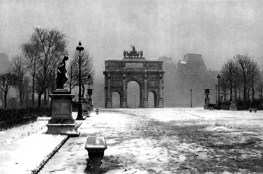 The Tuileries under Snow and the Carrousel Arch, Paris