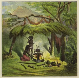 Ashanti family having tea