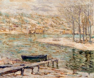 River Scene–Boat and Trees