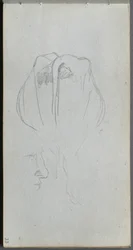 Sketchbook, page 33: Study of a Cow from Behind and Profile Study