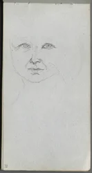 Sketchbook, Page 59: Study of a Face