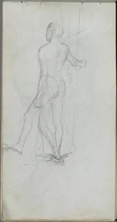 Sketchbook, page 60: Nude Male Study