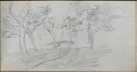 Sketchbook, page 74: Landscape Study