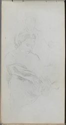 Sketchbook, page 82: Study of Figures