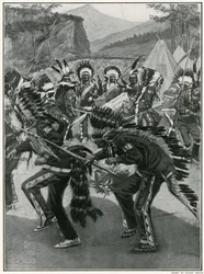 A Picturesque Dance of Red Indians