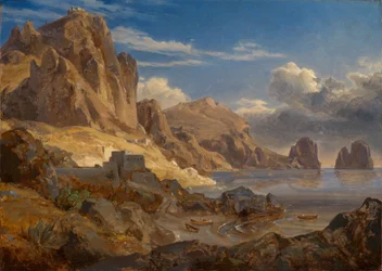 Coast at Capri with View of the Faraglioni