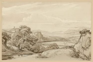 Landscape at Lake Nemi near Ganzano
