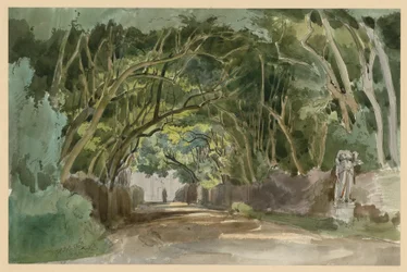 Motif from the park of the Villa Borghese in Rome