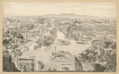 Northwest View of Rome from the Tower of the Capitol