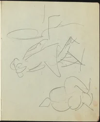 Dancers and Performers Page from a Sketchbook