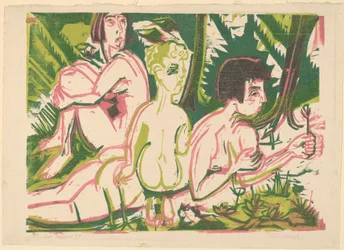 Nude Women with a Child in the Forest, 1925