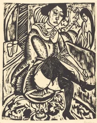 Woman Tying Her Shoe, 1912