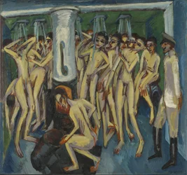 Artillerymen in the Shower