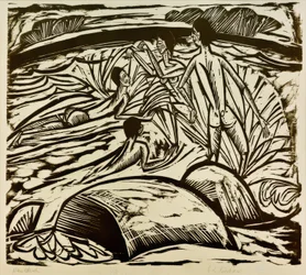 Bathers Splashing