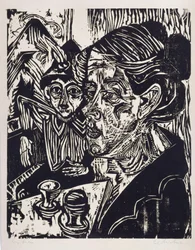 Peasant Woman with Boy at the Table (Mrs. Schmidt with Son Martin)