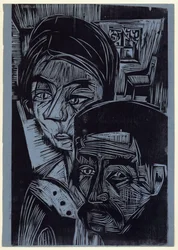 Peasant couple in the cottage (Andres and Annamargret Müller)