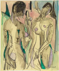 Three Nudes in the Forest