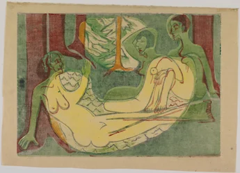 Three Nudes in the Forest