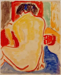 Yellow Reclining Nude