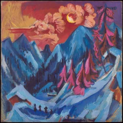 Winter Landscape in Moonlight