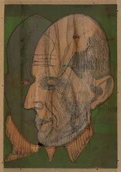 Head of Dr. Bauer, Color Woodblock I