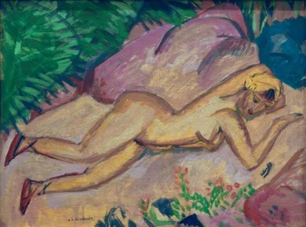 Reclining Girl on the Beach
