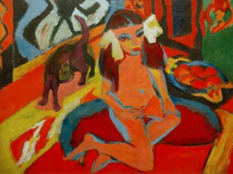 Girl with Cat, Fränzi